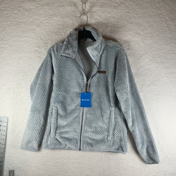 Columbia Jacket Women's Medium Gray Polyester Fire Side‎ II Sherpa Full Zip 7508 - Picture 1 of 8